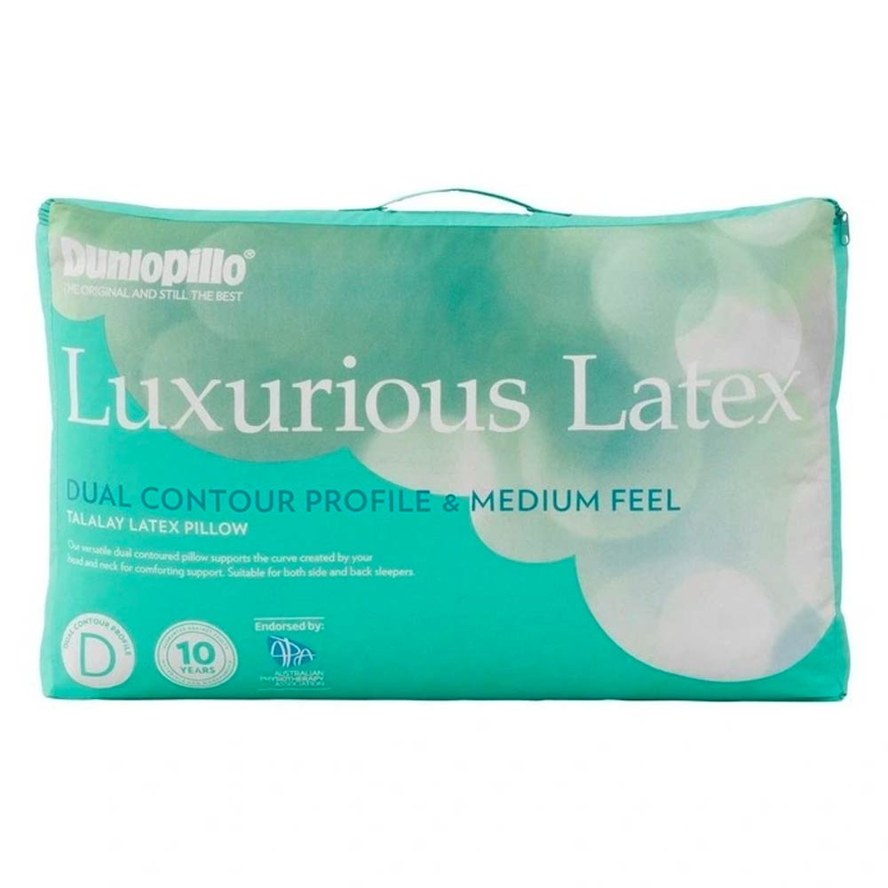 Luxurious Latex Dual Contour Profile Medium Feel Pillow by