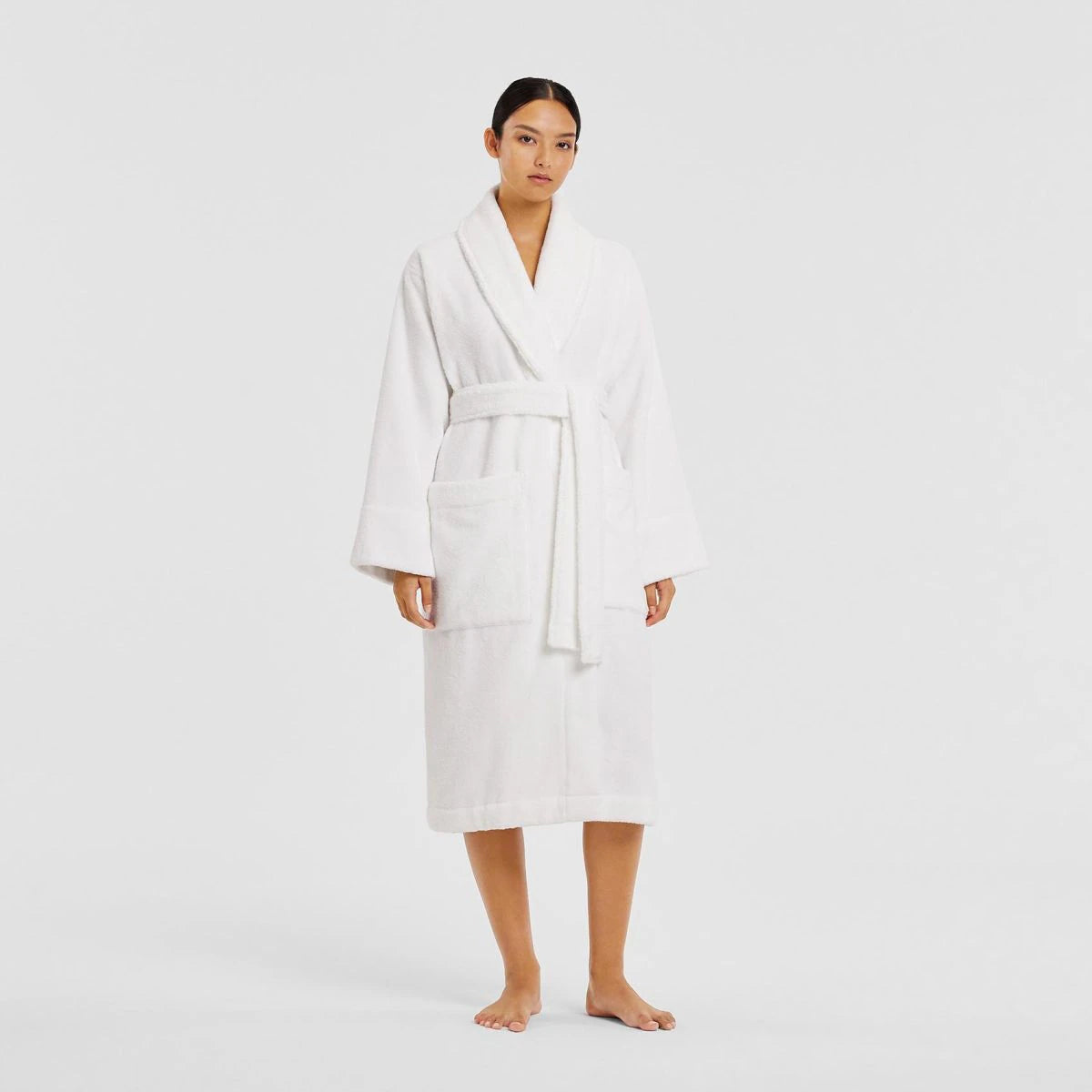 AVEN Australian Cotton Bath Robe WHITE by Sheridan Planet Linen