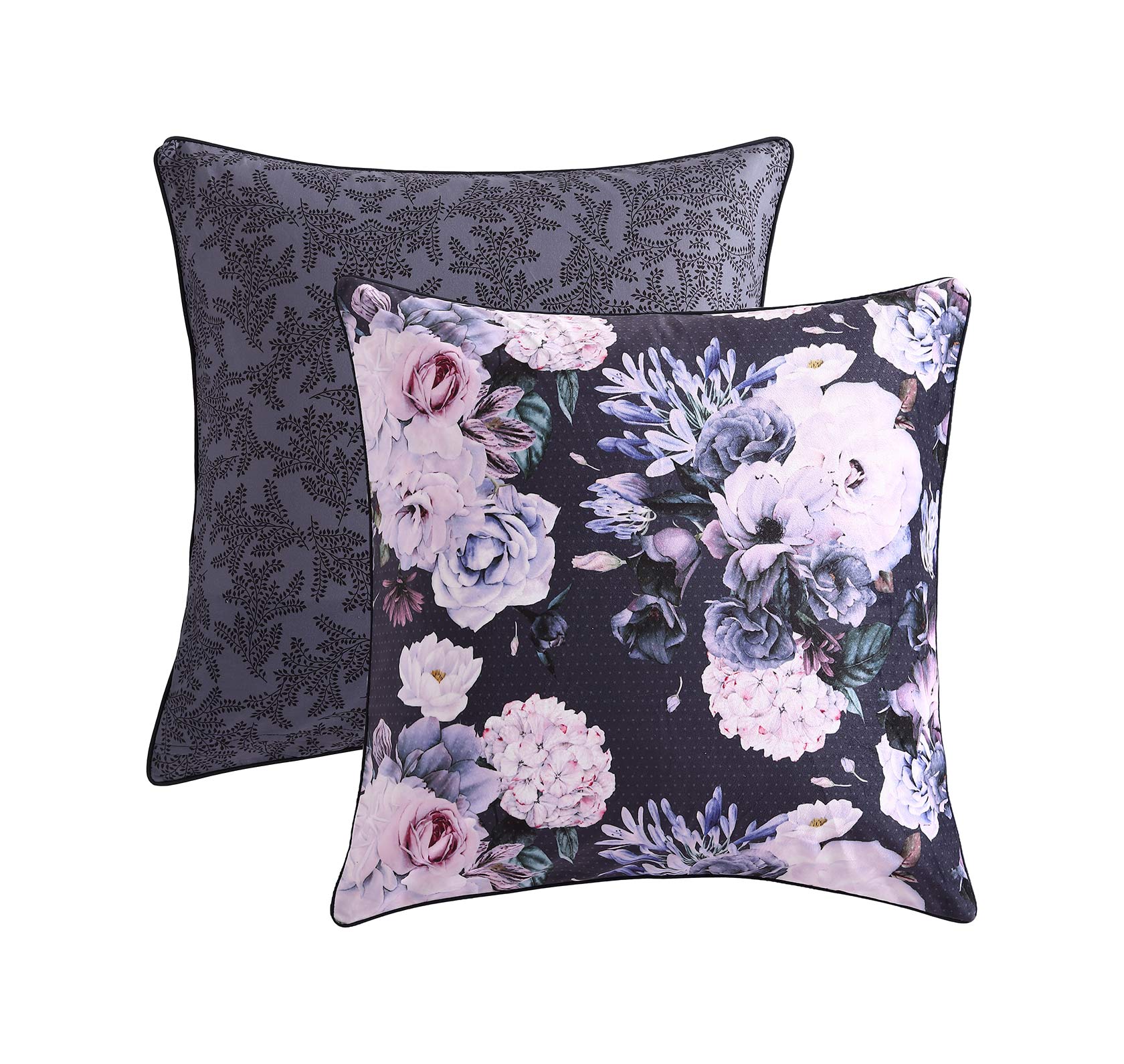 Macy Violet European Pillowcase by Logan and Mason Platinum Linen