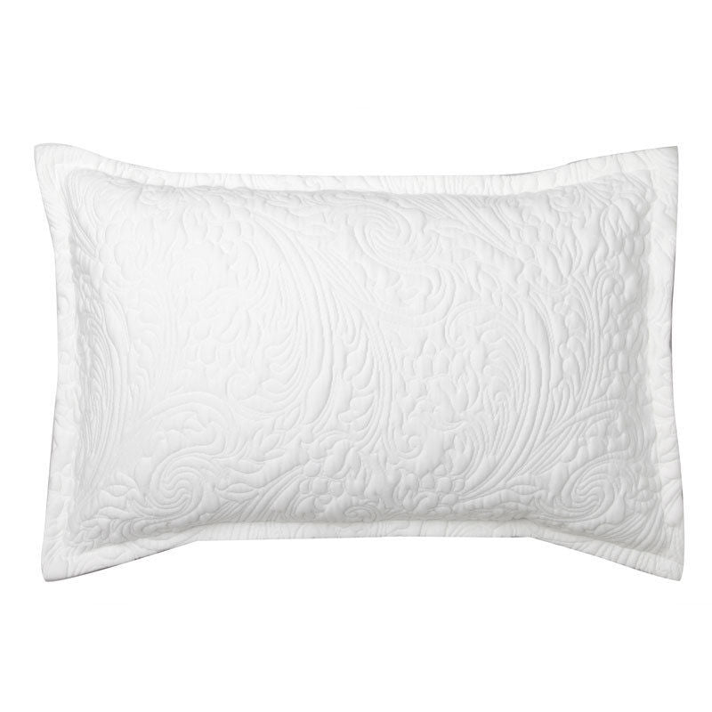 Delaney White Pillowcase Pair by Logan & Mason Ultima Linen