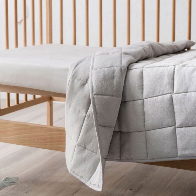 Maddison Grey Cot Coverlet Set by Hiccups
