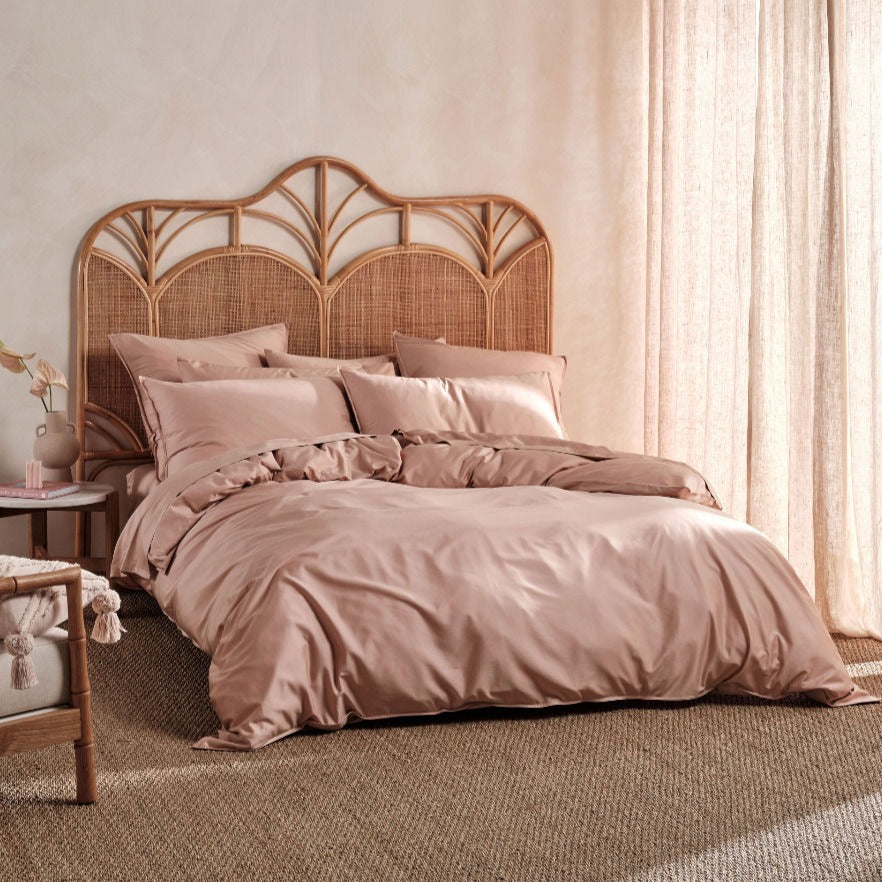 Nara Bamboo Cotton CLAY Quilt Cover Set by Linen House Linen