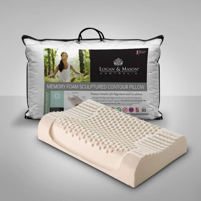 Memory Foam Sculptured Contour Pillow by Logan Mason