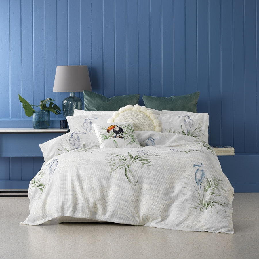Floral Toucan Quilted Sofa Cover GFTOQM1544 main image 0