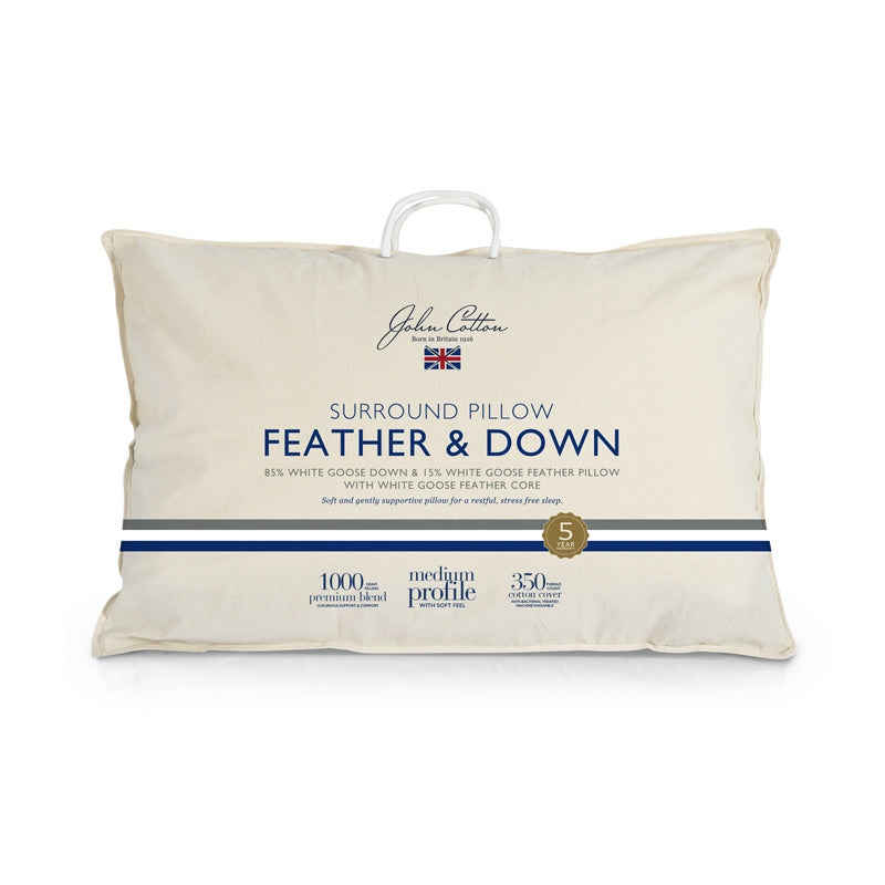 John Cotton Surround Pillow Feather & Down Pillow Linen