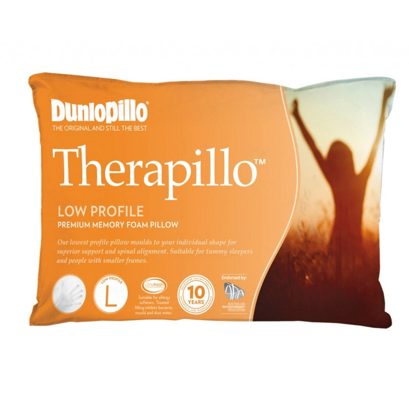 DUNLOPILLO Therapillo Premium Low Profile Memory Foam Pillow