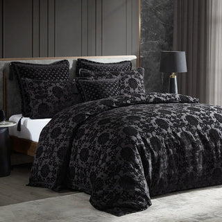 Black Quilt Cover - Black Pillow Cover - Black Doona Cover