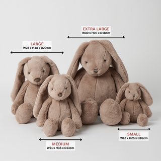 Extra Large Bunny Taupe Soft Toy by Jiggle & Giggle