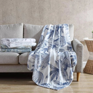 Kayo Blue Throw Blanket by Tommy Bahama Home