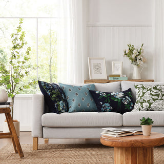Wilhemina Navy Square Filled Cushion 50 x 50cm by Zaab
