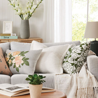 Lilyfield Blush Oblong Filled Cushion 40 x 60cm by Zaab