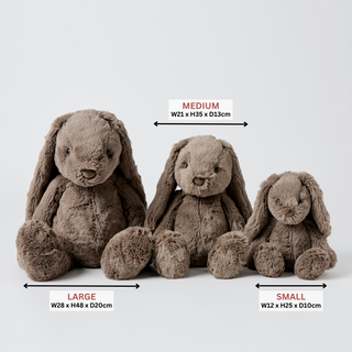 Large Bunny Mocha Soft Toy by Jiggle & Giggle