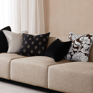Calder Black Oblong Cushion 40 x 60cm by Zaab