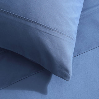 300 TC Cotton Percale Indigo Sheet Set by Private Collection