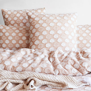 Renee Taylor Ariel Rust Chenille Tufted Jacquard Quilt Cover Set