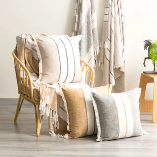 Darcy Sage Feather Indoor Cushion by Renee Taylor