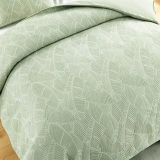 Renee Taylor Woods Sage Jacquard Quilt Cover Set