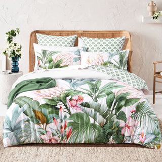 Renee Taylor 300 TC Cotton Reversible Gardenia Quilt Cover Set