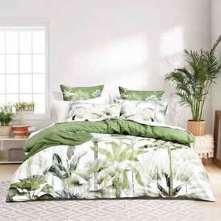 Renee Taylor 300 TC Cotton Reversible Noosa Palm Quilt Cover Set