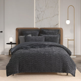 Renee Taylor Charlotte Onyx Jacquard Quilt Cover Set