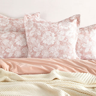 Renee Taylor Aura Blush Jacquard Quilt Cover Set