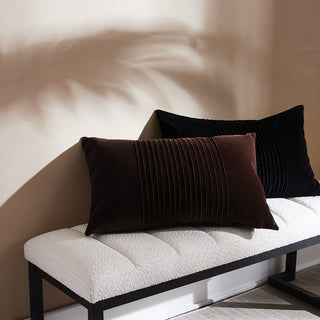 Calder Black Oblong Cushion 40 x 60cm by Zaab