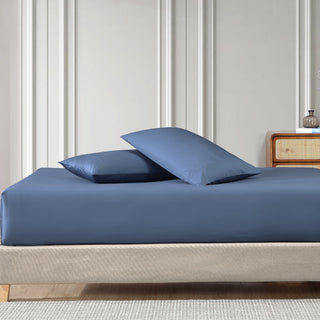 500TC Cotton Sateen Indigo Standard Pillowcase by Private Collection