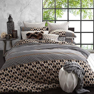 Stratton Gold Quilt Cover Set by Logan and Mason