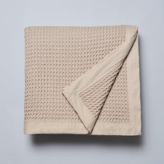 Cotton Waffle Blanket LINEN by Logan and Mason