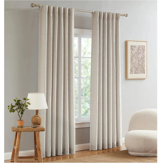 Amelie Room Darkening Concealed Tab Curtain in STONEWASH by Zaab