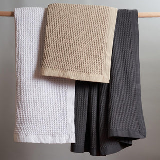 Cotton Waffle Blanket LINEN by Logan and Mason