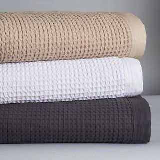 Cotton Waffle Blanket LINEN by Logan and Mason