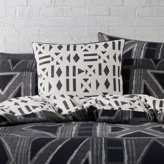 Carus Charcoal Quilt Cover Set by Logan and Mason