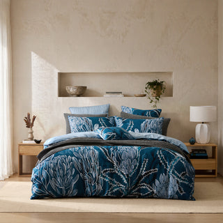 Wilga Blue Quilt Cover Set by Logan and Mason