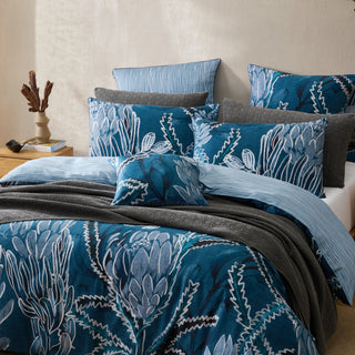 Wilga Blue Quilt Cover Set by Logan and Mason