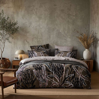 Wilga Taupe Quilt Cover Set by Logan and Mason
