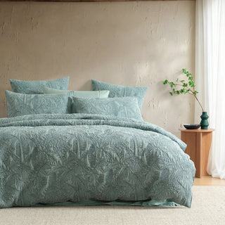 Canopy Teal Quilt Cover Set by Logan and Mason Platinum