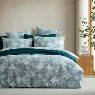 Solace Lagoon Quilt Cover Set by Logan and Mason Platinum