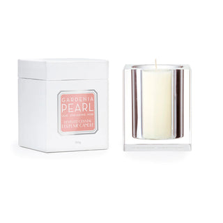 Gardenia Pearl 220g Bevelled Crystal Candle by Abode Aroma