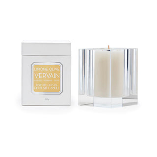 Limone Olive Vervain 220g Bevelled Crystal Candle by Abode Aroma