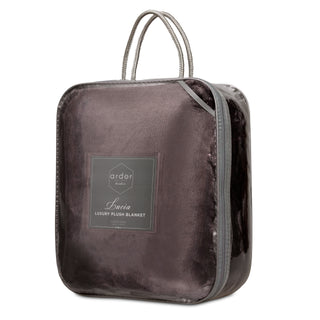 Lucia Luxury Plush CHARCOAL Queen/King Size Blanket by Ardor
