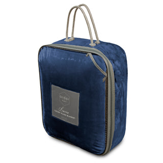 Lucia Luxury Plush NAVY Queen/King Size Blanket by Ardor