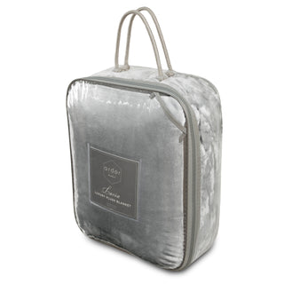 Lucia Luxury Plush SILVER Queen/King Size Blanket by Ardor