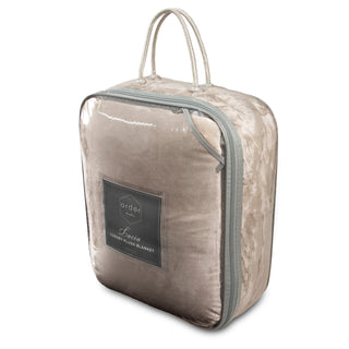 Lucia Luxury Plush STONE Queen/King Size Blanket by Ardor