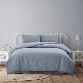 Lottie Bluebell Embossed Quilt Cover Set by Ardor