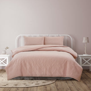 Lottie Blush Embossed Quilt Cover Set by Ardor
