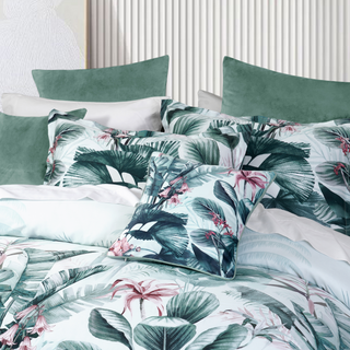 Abbey Green Quilt Cover Set By Bianca