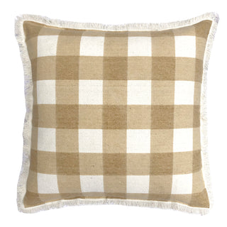 Alana Caramel Square Filled Cushion 50 x 50cm by Zaab