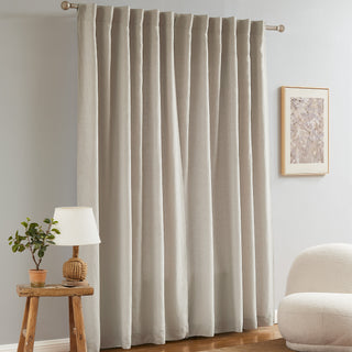 Amelie Room Darkening Concealed Tab Curtain in STONEWASH by Zaab