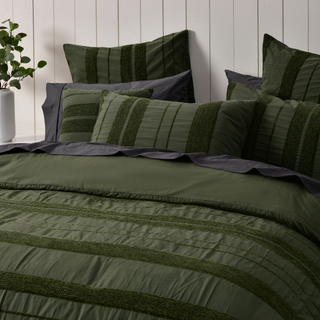 Avery Forest Green Quilt Cover Set By Bianca